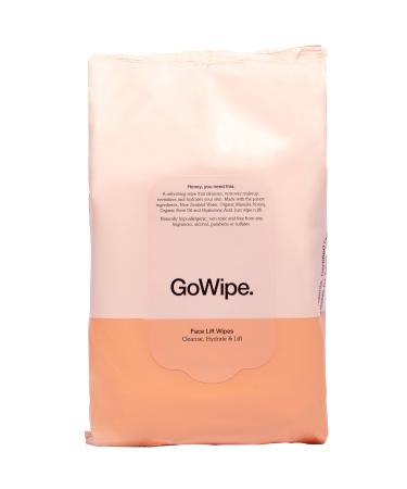 Facial Cleansing Wipes for Women & Men - With Organic Manuka Honey   Coconut Oil  Aloe Vera  Rose Oil  & Hyaluronic Acid - Natural Makeup Remover Towelettes for All Skin Types - GoWipe  25 Wipes
