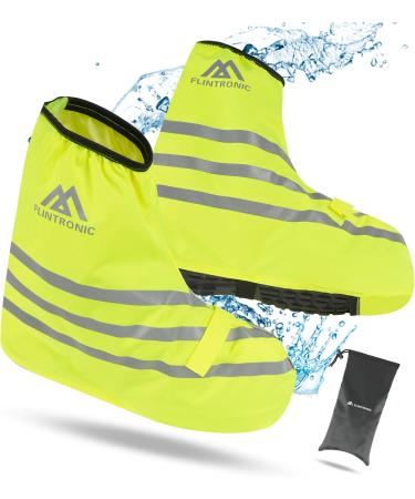 Flintronic Waterproof Bicycle Overshoes - Unisex Reflective XL Fluorescent Yellow Windproof & Dirt Repellent Shoe Covers - Buy Online on GoSupps.com