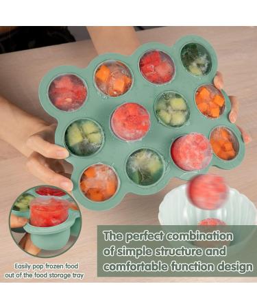 Silicone Baby Food Storage Containers - BPA-Free Freezing Lid for Purees Ice Cubes & More - Buy Online on GoSupps.com