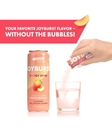 Buy Energy Drink Mix - Natural Caffeine (200mg) for Jitter-Free Energy | Sugar-Free Peach Mango Powder - 16 Sticks | International Shipping - Buy Online on GoSupps.com