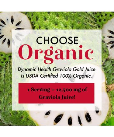 Dynamic Health Graviola Gold - Organic 100% Graviola Juice | 32oz Vegetarian Dietary Supplement, Gluten & BPA Free - Buy Online on GoSupps.com