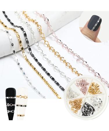 Nail Jewelry Supplies 1 Box Metal Chain Nail Art Decoration Diy Manicure Accessories Nail Art Chain D - Buy Online on GoSupps.com