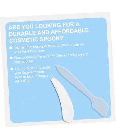 OHPHCALL 30 Pcs Small Crescent Cream Spoon Face Cream Spatula Mini Small Mini Makeup Spatula Plastic Pp 8x1.5x0.1cmx3pcs Transparent Colorx3pcs - Buy Online on GoSupps.com