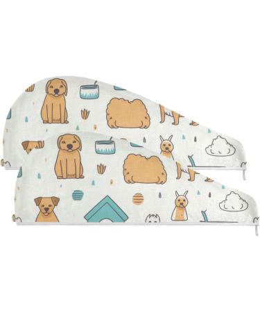 Super Absorbent Dog Hair Towel 2 Pack | Quick Dry Hair Turbans for Women & Girls | Ideal for Dogs - Buy Online on GoSupps.com