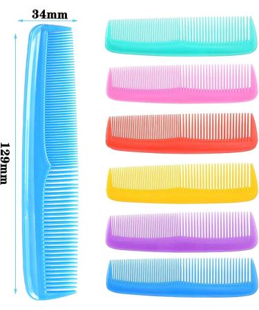 12 PCS Colorful Plastic Pocket Combs Set with Pearlescent Effect - Fine Dressing, Styling, Cutting Combs for Women and Men - Salon and Hotel Hair Care Tool (Multicolor) - Buy Online on GoSupps.com