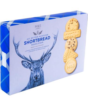 M&S Scottish All Butter Shortbread Selection 450g | toffee shortbread round shortbread triangle shortbread round shortbread finger chocolate chunk shortbread