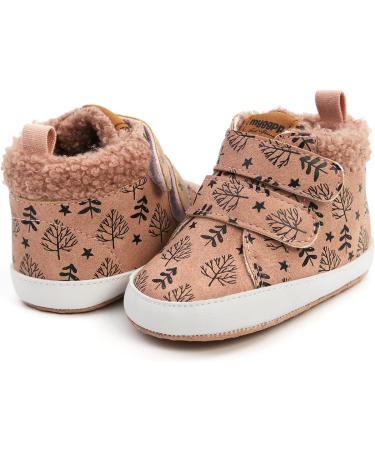 RVROVIC Baby Anti-Slip Sneakers Ankle Boots | Soft Toddler First Walkers | Newborn Crib Shoes 0-6 Months | A1 Leafbrown - Buy Online on GoSupps.com