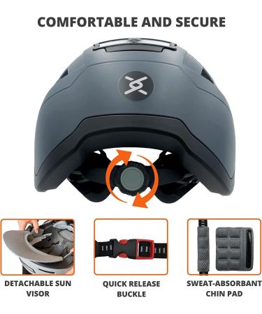 XNITO LED Bike Helmet - Urban Bicycle Helmet for Adults - CPSC & NTA-8776 Certified - Large Urbanite Size - Buy Online on GoSupps.com