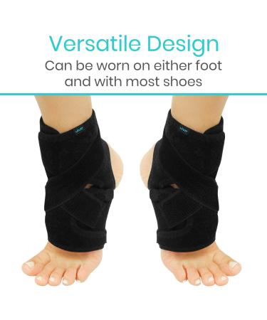 Vive Foot Ankle Wrap - Adjustable Right and Left Support Sleeve for Men and Women - Lightweight Breathable Brace for Sprains and Tendonitis - Small/Medium - Buy Online on GoSupps.com