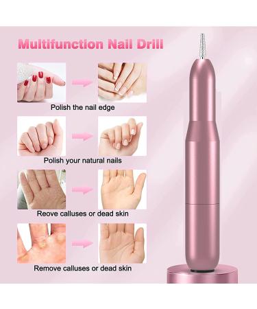 Portable Electric Nail Drill - Professional Acrylic Nail File Machine for Manicure & Pedicure - Pink - Buy Online on GoSupps.com