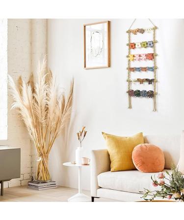Gold Macrame Hair Claw Clip Organizer - Stylish Hanging Storage for Women and Girls | Claw Clip Hanger Home Decor - Buy Online on GoSupps.com