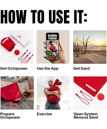 Octomoves Training Sandbag with Lacrosse Ball Seal | Strength Training Equipment for Sports | Durable Heavy Sandbag Holds Up to 120 lbs - Buy Online on GoSupps.com