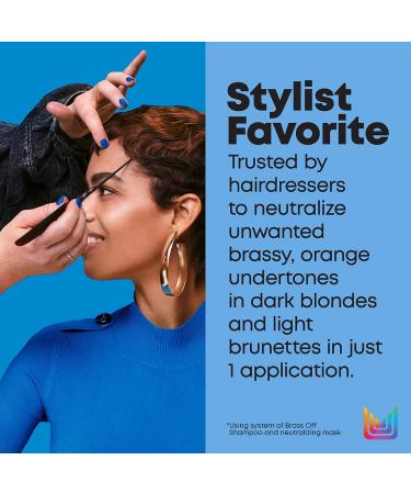 Matrix Total Results Brass Off Blue Shampoo 10.1 Fl Oz | Neutralizes Brassy Tones in Lightened Brunettes | Color Depositing Shampoo for Color Treated Hair - Buy Online on GoSupps.com