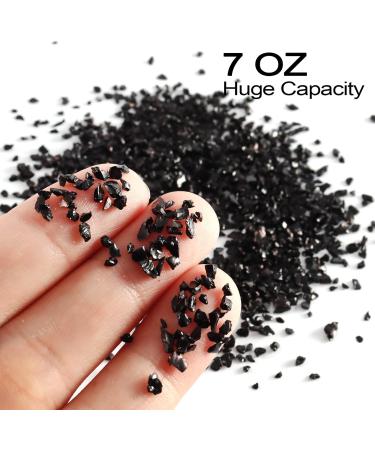 Renfio Black Broken Crushed Glass Glitter Shards 2-4mm 7 Oz - High Luster Craft Sequins for DIY Phone Case, Resin Art & Coasters - Buy Online on GoSupps.com