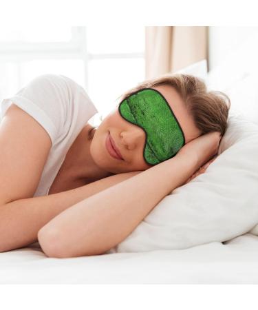 Premium Green Snakeskin Sleep Mask Eye Cover - Reusable Soft Blackout for Travel & Better Sleep | Perfect Gift for Men & Women - Buy Online on GoSupps.com
