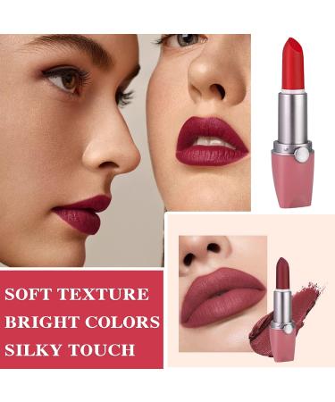 3 Colors Matte Lipstick Set - Waterproof Long Lasting Non-Stick Velvet Lip Gloss - Moisturizing Nude Lipstick for a Smooth Matt Finish - Buy Online on GoSupps.com