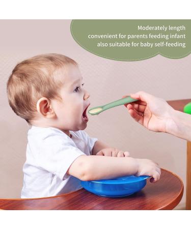 Giant Cabbage Baby Food Feeder | Silicone Spoons for Self Feeding | Teething Toys 6-12 Months | Toddler Utensil & Pacifier Set (Dark Blue/Green/Sand) - Buy Online on GoSupps.com