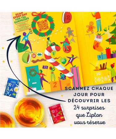 Lipton | Advent Calendar 2023 Teas and Infusions | Assortment of 48 Black/Green Teas and Gourmet Infusions | Gift idea - Buy Online on GoSupps.com