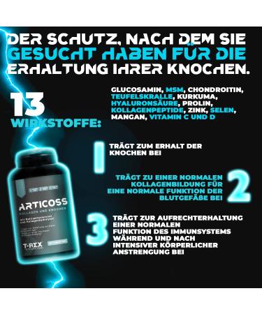 Glucosamine Chondroitin High-Dose Supplement for Joints Bones & Cartilage | Articoss with Collagen MSM Hyaluronic Acid & Devil Claw - 60 Tablets - Buy Online on GoSupps.com