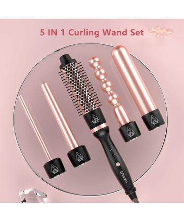Buy O Bella 5 in 1 Curling Iron Set - Interchangeable Ceramic Wands & Thermal Brush | Fast Shipping Worldwide - Buy Online on GoSupps.com