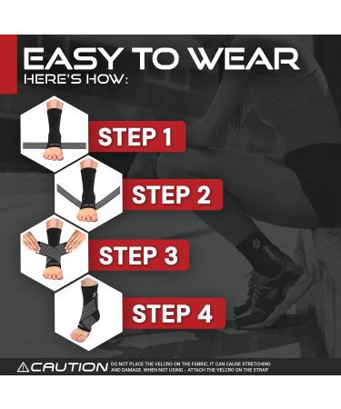 Sleeve Stars Ankle Brace for Plantar Fasciitis Relief - Support Strap for Women & Men - Heel Pain Relief - Foot & Heel Protectors Compression - Black - Buy Online on GoSupps.com