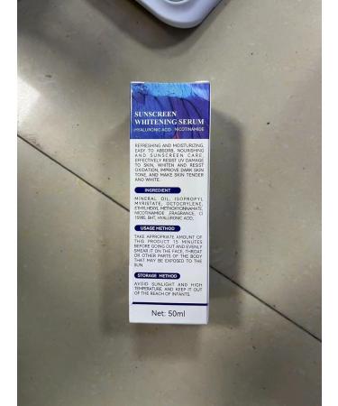 Face Serum SPF 60+ | Invisible Daily Sunscreen with Hyaluronic Acid & Niacinamide | Lightweight 24h Moisturizing Protection for Women - Buy Online on GoSupps.com