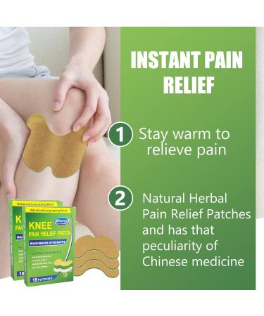 Maengve Natural Wormwood Knee Pain Relief Patch - Fast Acting Heat Patches for Pain - 18 Count - Buy Online on GoSupps.com