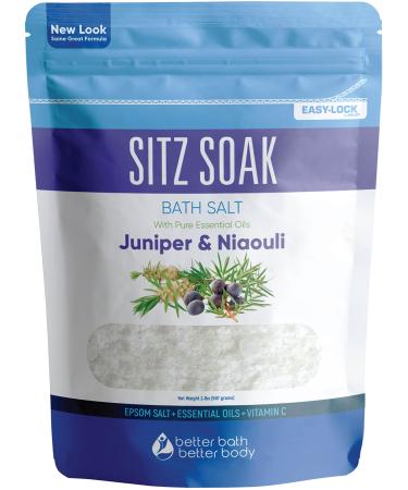 Sitz Bath Soak 32 Ounces Sitz Salt Epsom Salt Hemorrhoid Soothing with Pure Essential Oils in BPA Free Pouch with Press-Lock Seal Made in USA 2 Pound (Pack of 1)
