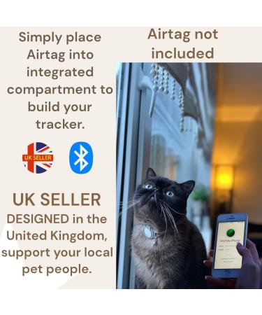 Hypoallergenic Apple Airtag cat collar Cat Tracker collar. Cat tracker GPS collar for small cats. Pet tracker for cats. Cat collar airtag GPS tracker for cats. Neutral Grey - Buy Online on GoSupps.com