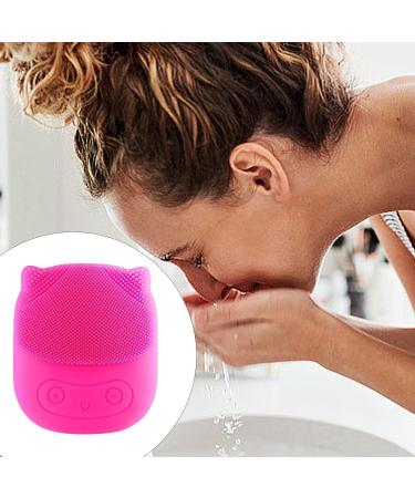 Waterproof Skin Exfoliator Brush Silicone Face Scrubber Electric Face Brush Facial Cleansing Brush Skin Exfoliator with Penguin Shape Design for Skin Care Accessories Red - Buy Online on GoSupps.com