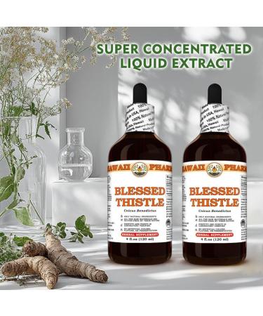 Blessed Thistle (Cnicus Benedictus) Dry Leaf, Stem and Flower Tincture, Made in Hawaii, Organic Raw Materials, All Natural, Vegan, Pure Liquid Extract - 2 fl.oz 2 Fl Oz (Pack of 1) - Buy Online on GoSupps.com
