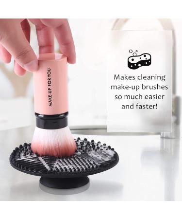 Silicone Makeup Brush Cleaning Mats - Black Brush Cleaner Pad for Effortless Makeup Tools Care - Buy Online on GoSupps.com