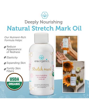 Organic Stretch Mark Oil for Pregnancy - Extra Moisturizing Belly Oil to Prevent Stretch Marks - Must-Have Pregnancy Essential | Era Organics - Buy Online on GoSupps.com