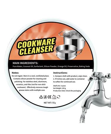 Cookware Cleaner | Polishing Stainless Steel Pan Cleaner Effective Kitchen Cleaner Powerful Oven Cleaner for Removes Calcium Lime Deposits Stubborn Rust Stains 100g set