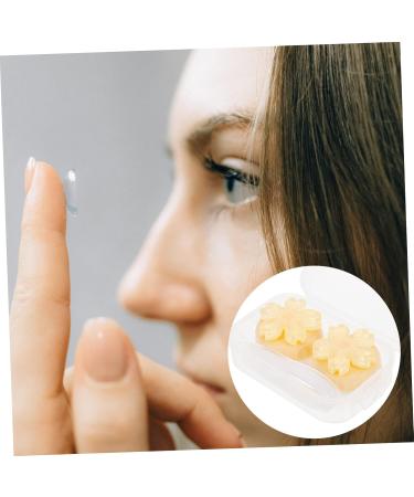 Kalafina Mini Contact Lens Container with Mirror - Eye Care Storage Box - Yellow 7x4.5x2.5cm - International Shipping Available - Buy Online on GoSupps.com