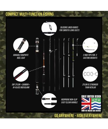 X5 Series Travel Fishing Rod & Reels Combo - Compact Multifunctional 5 Techniques - Perfect for Spin & Fly Fishing - Buy Online on GoSupps.com