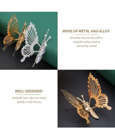 16 Pieces Of Butterfly Hairpins 3 Pieces Of Tassels Moving Butterfly Hairpins Golden Ladies Hair Accessories Butterfly Hair Accessories Silver Girl Accessories - Buy Online on GoSupps.com