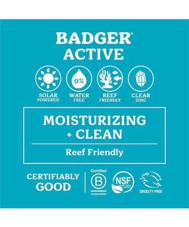 Natural Mineral Sunscreen Cream SPF 30 - Badger Co. Clear Zinc, Unscented, 2.9 fl oz - Buy Online on GoSupps.com
