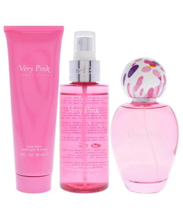 Perry Ellis Very Pink for Women - 3 Pc Gift Set 3.4oz EDP Spray 3oz Body Lotion 4oz Body Mist - Buy Online on GoSupps.com