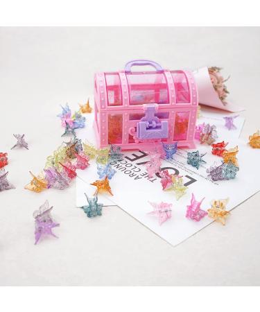 100 Pieces Mini Butterfly Hair Clips for Baby Girls - Sparkle Candy Colors | Toddler Party Gifts | 2 cm - Buy Online on GoSupps.com
