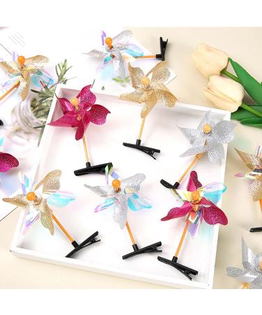 10 PCS Pinwheel Barrettes Clip Hairpin Girls Ornaments Bangs Clip Hairpin for Women Girls Headwear Accessories - Buy Online on GoSupps.com