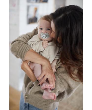 LOVI Dynamic Pacifier 6-18 Months - Silicone BPA-Free Buddy Bear Collection - 2 Pack Grey | International Shipping Available - Buy Online on GoSupps.com