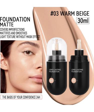  Rukjmqi Liquid Foundation Matte Liquid Foundation 30ml Long-Lasting Concealer and Hydrating Makeup Base for Women with All Skin Types for Dance and Sports - Buy Online on GoSupps.com