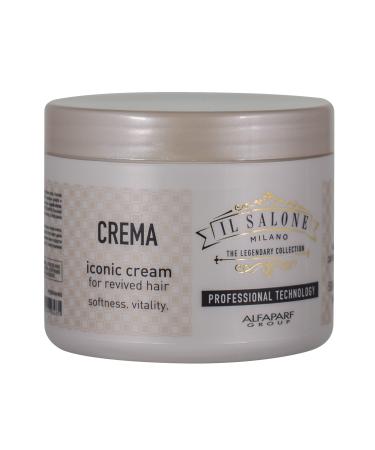 Il Salone Milano Professional Iconic Cream Mask for Normal to Dry Hair - Conditioning Hair Mask with Milk & Wheat Protein - Moisturizing Dry Hair Treatment to Add Shine & Softness (16.9 oz / 500 ml)