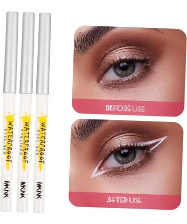 VINTORKY 5pcs White Lying Silkworm Pen Matte Cream Eyeshadow White Crayons Eye Makeup Pencil Abs Girl Make up - Buy Online on GoSupps.com