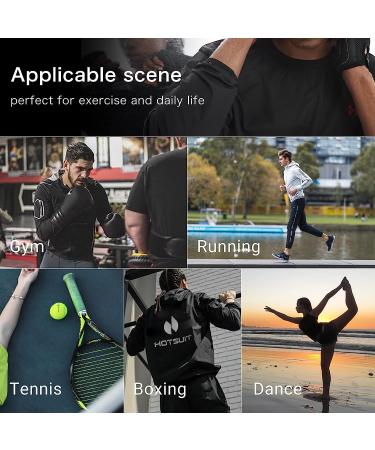 HOTSUIT Sauna Suit Men XX-Large Anti-Rip Sweat Suits for Gym Boxing Workouts - Black Jacket & Pants - Buy Online on GoSupps.com