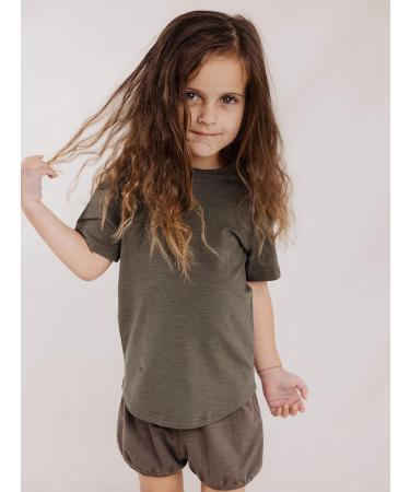 Nui Organics Merino Wool & Tencel Kids T-Shirt - Lichen, 8 Years | Ultra Soft Base Layer for Year-Round Comfort - Buy Online on GoSupps.com