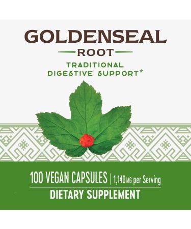 Natures Way Goldenseal Root Capsules - Traditional Digestive Support - Non-GMO - 100 Count - Buy Online on GoSupps.com