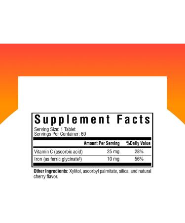 Seeking Health Iron Chewable with Vitamin C - Promotes Healthy Blood & Muscle Development - Vegan & Vegetarian (60 Tablets) - Buy Online on GoSupps.com