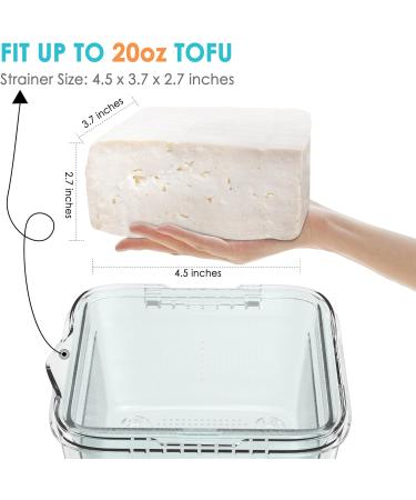 Adjustable Tofu Press - Quickly Remove Water Dishwasher-Safe & BPA-Free | Perfect Gift for Tofu Lovers - Buy Online on GoSupps.com